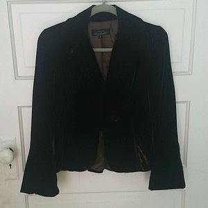 Brown velvet blazer